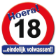  VERKEERSBORD HULDESCHILD 'HOERA 18'